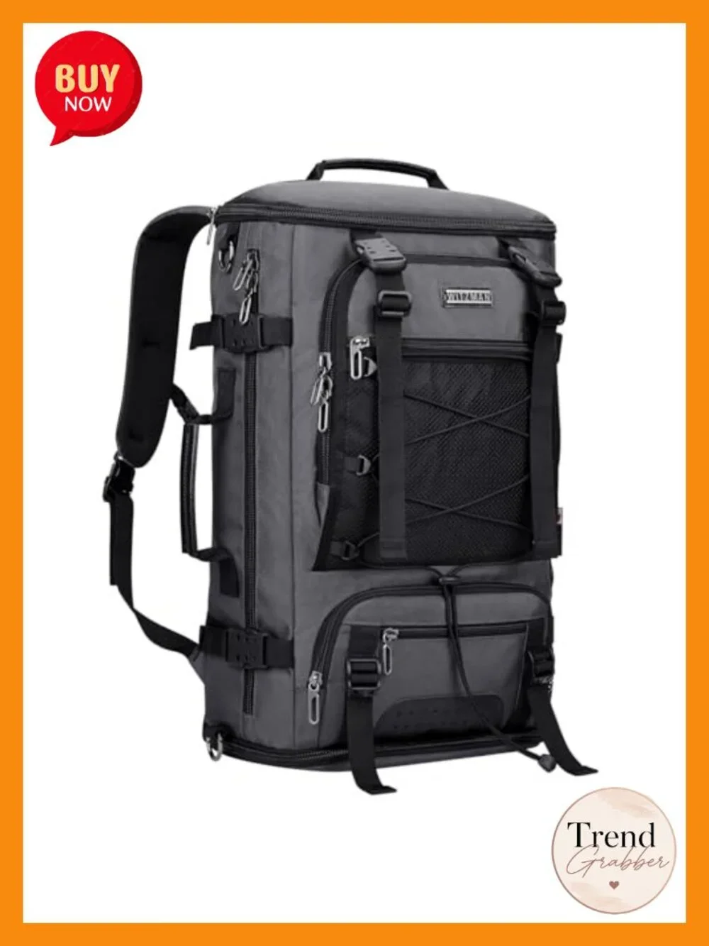 Travel Backpack for Men Convertible Carry On Bag Nylon Laptop Backpack Fits 17